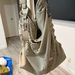 Studded Leather Shoulder Bag